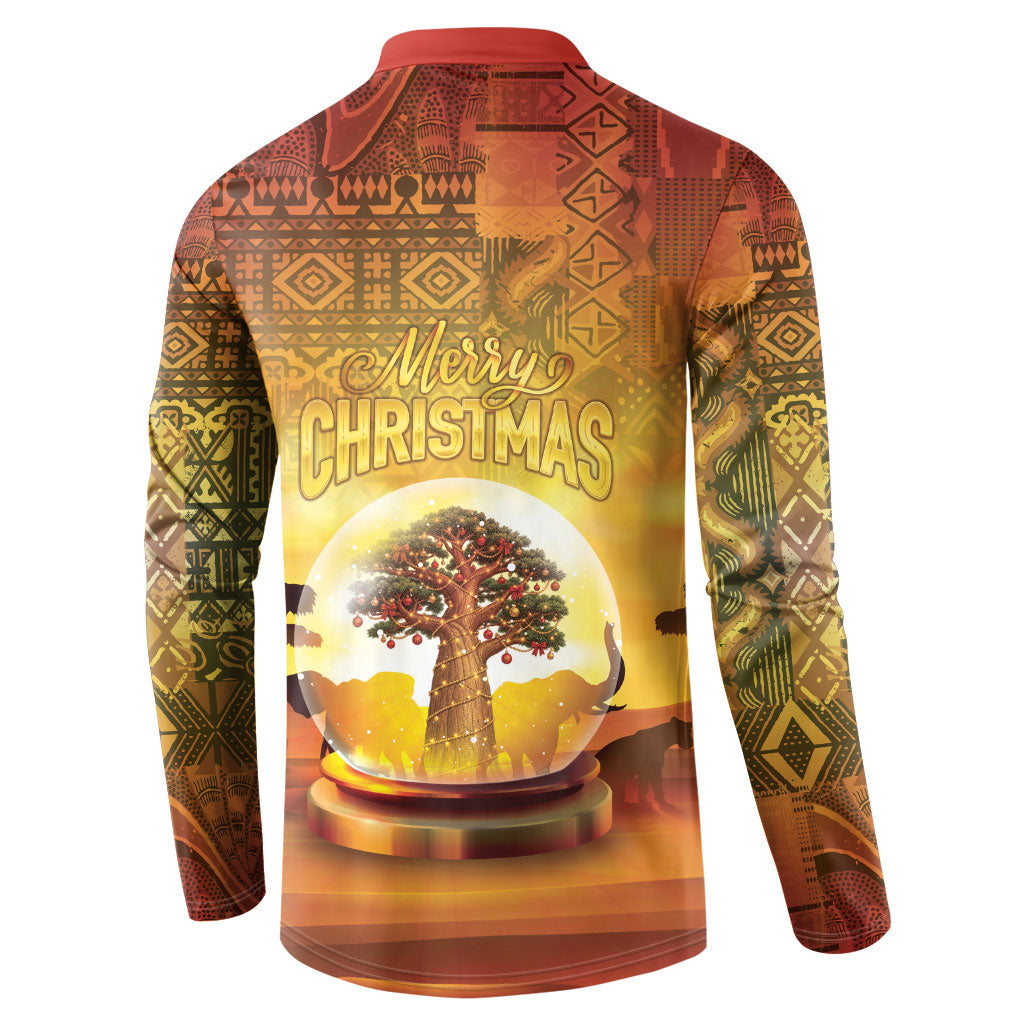 African Flags Map Christmas Button Sweatshirt Afro Heritage