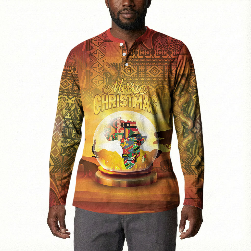 African Flags Map Christmas Button Sweatshirt Afro Heritage