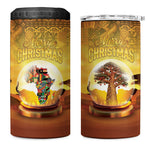 African Flags Map Christmas 4 in 1 Can Cooler Tumbler Afro Heritage