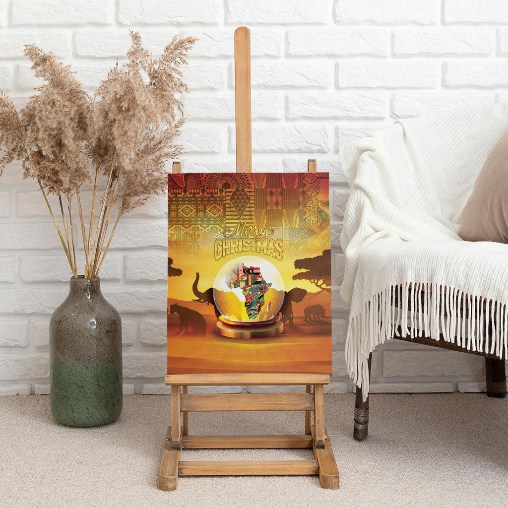African Flags Map Christmas Canvas Wall Art Afro Heritage