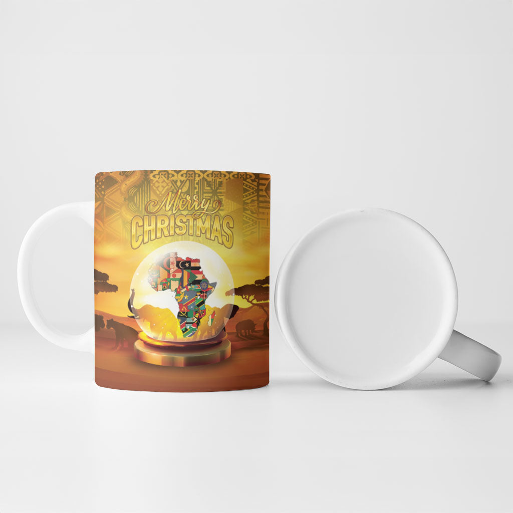 African Flags Map Christmas Ceramic Mug Afro Heritage