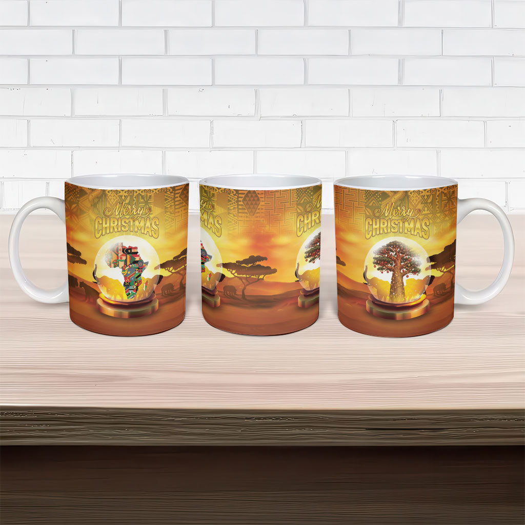 African Flags Map Christmas Ceramic Mug Afro Heritage
