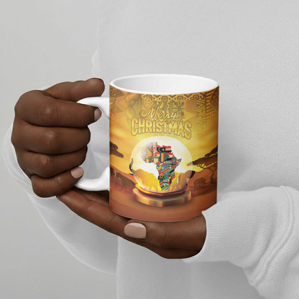 African Flags Map Christmas Ceramic Mug Afro Heritage