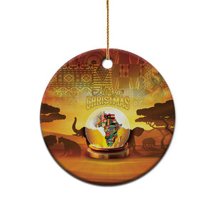African Flags Map Christmas Ceramic Ornament Afro Heritage