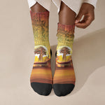 African Flags Map Christmas Crew Socks Afro Heritage