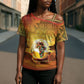African Flags Map Christmas Cross Shoulder Shirt Afro Heritage