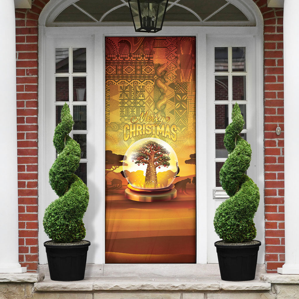 African Flags Map Christmas Door Cover Afro Heritage