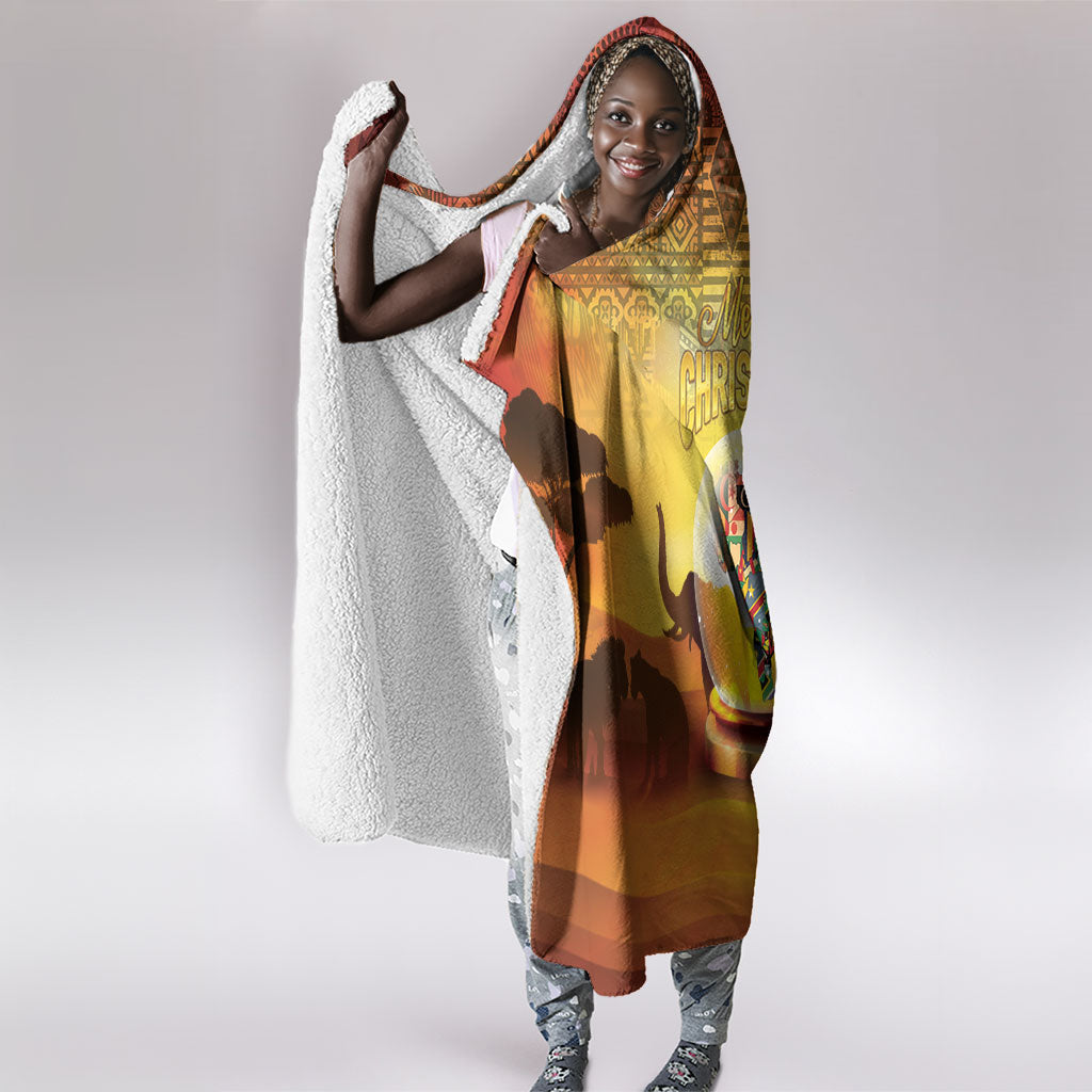 African Flags Map Christmas Hooded Blanket Afro Heritage