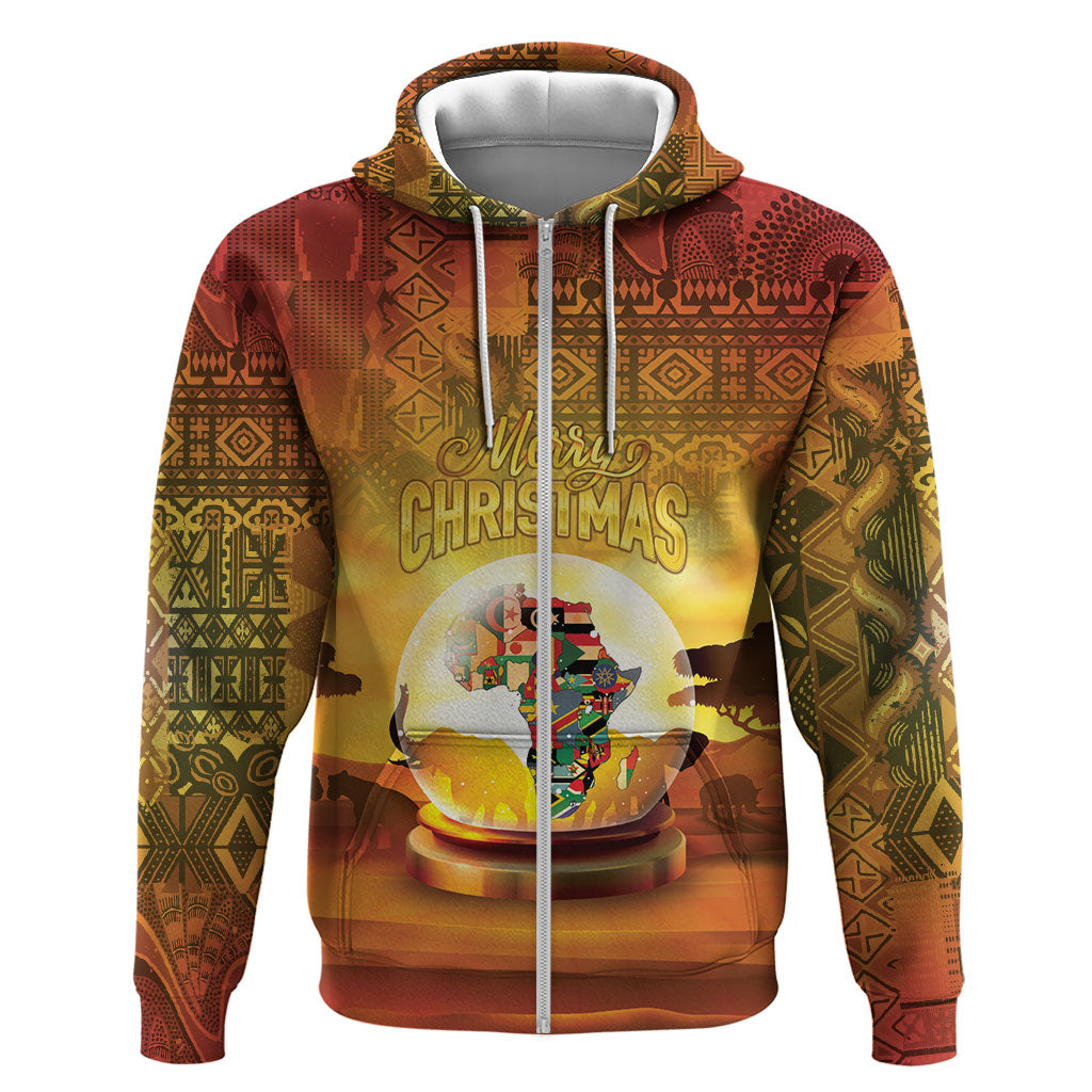 African Flags Map Christmas Hoodie Afro Heritage