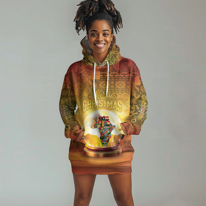 African Flags Map Christmas Hoodie Dress Afro Heritage