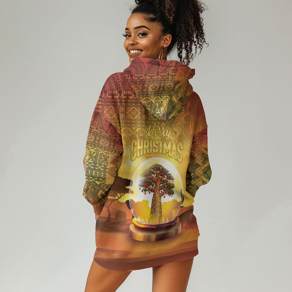 African Flags Map Christmas Hoodie Dress Afro Heritage