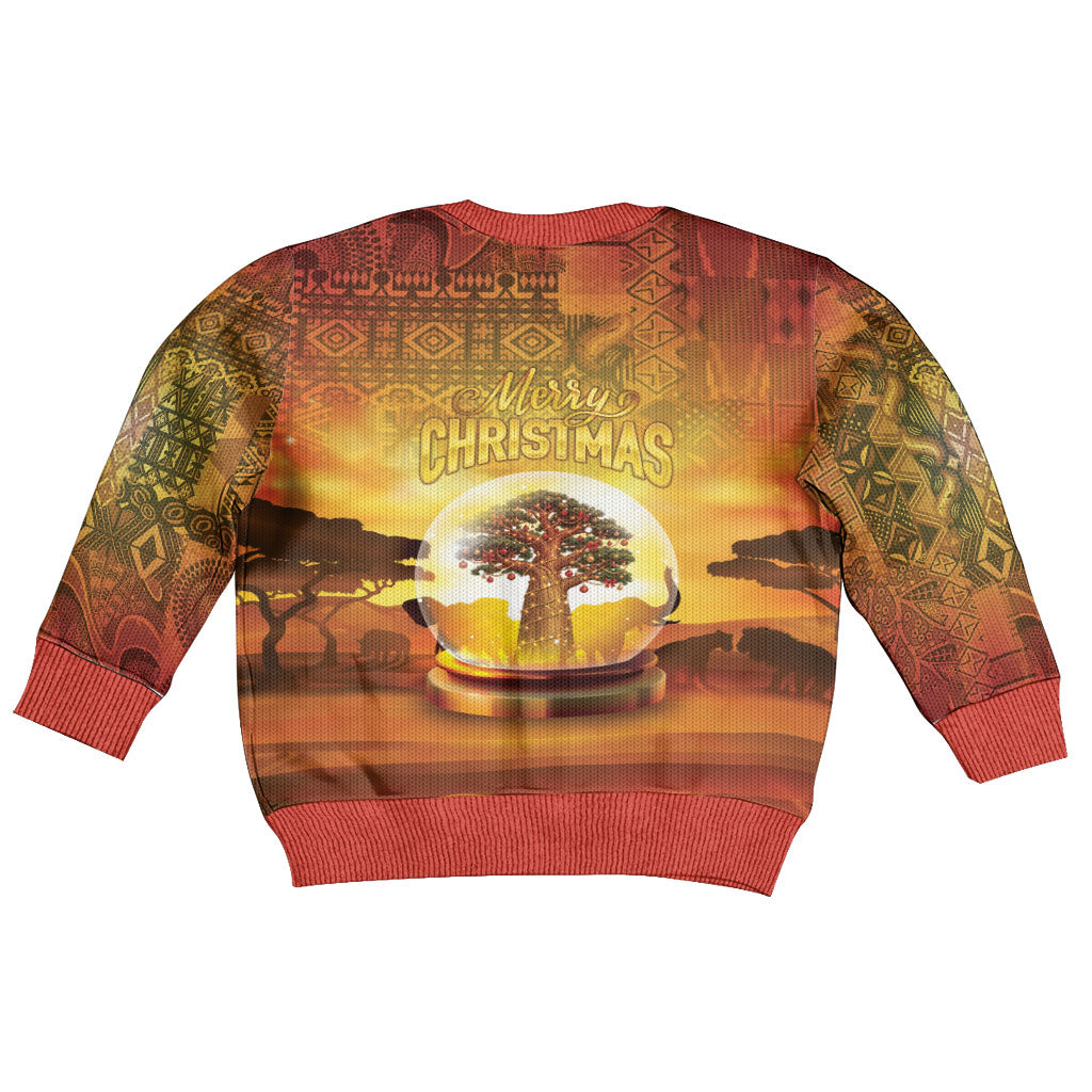African Flags Map Christmas Kid Ugly Christmas Sweater Afro Heritage