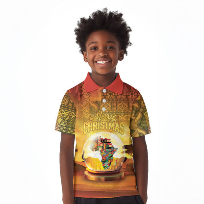 African Flags Map Christmas Kid Polo Shirt Afro Heritage
