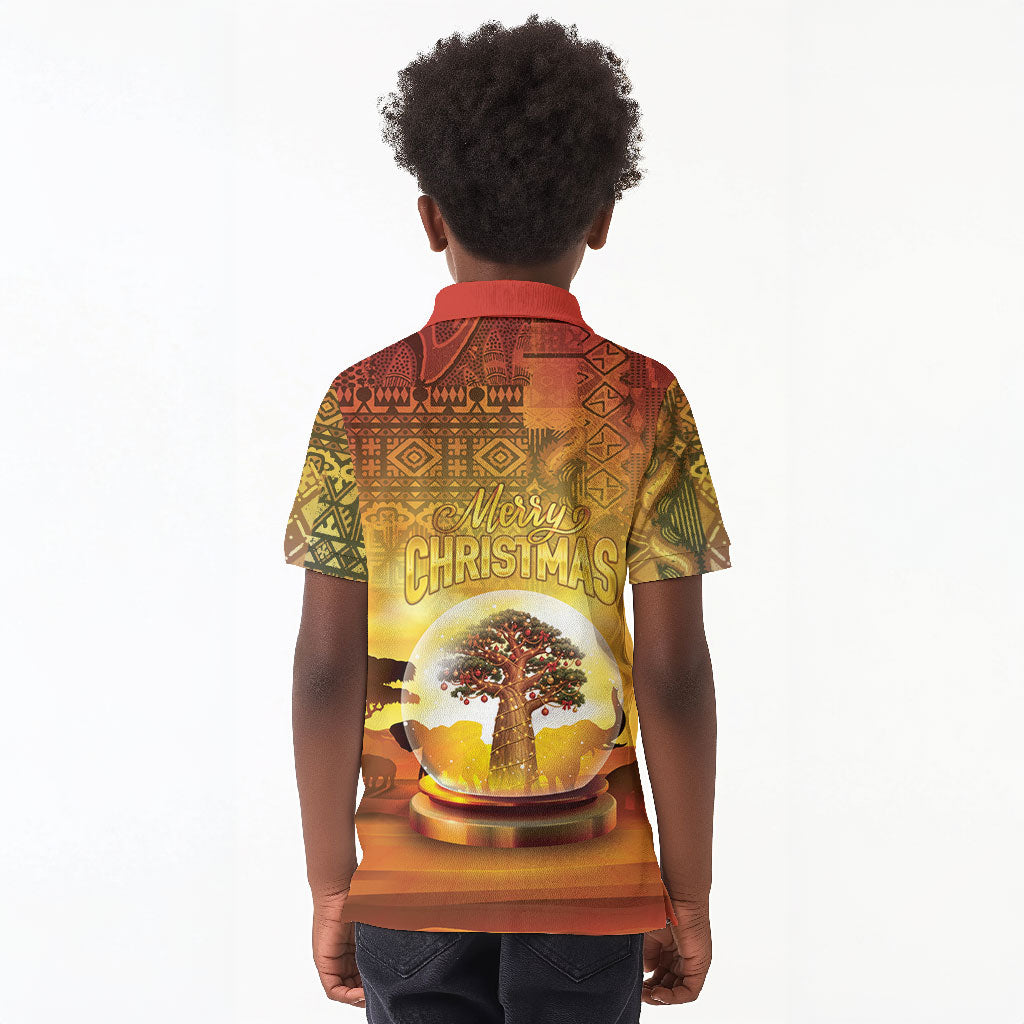 African Flags Map Christmas Kid Polo Shirt Afro Heritage