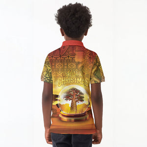African Flags Map Christmas Kid Polo Shirt Afro Heritage