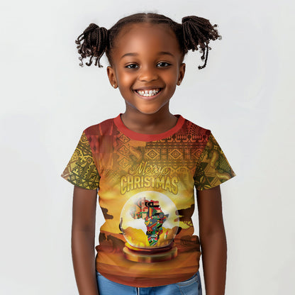African Flags Map Christmas Kid T shirt Afro Heritage