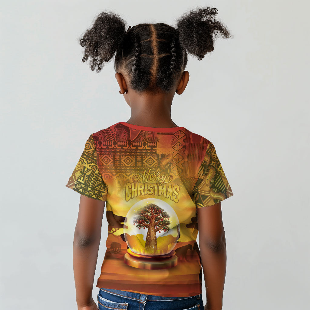 African Flags Map Christmas Kid T shirt Afro Heritage