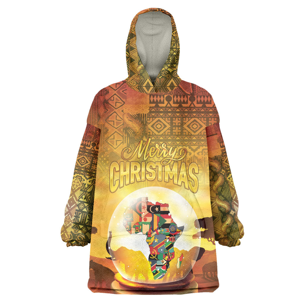 African Flags Map Christmas Kid Wearable Blanket Hoodie Afro Heritage