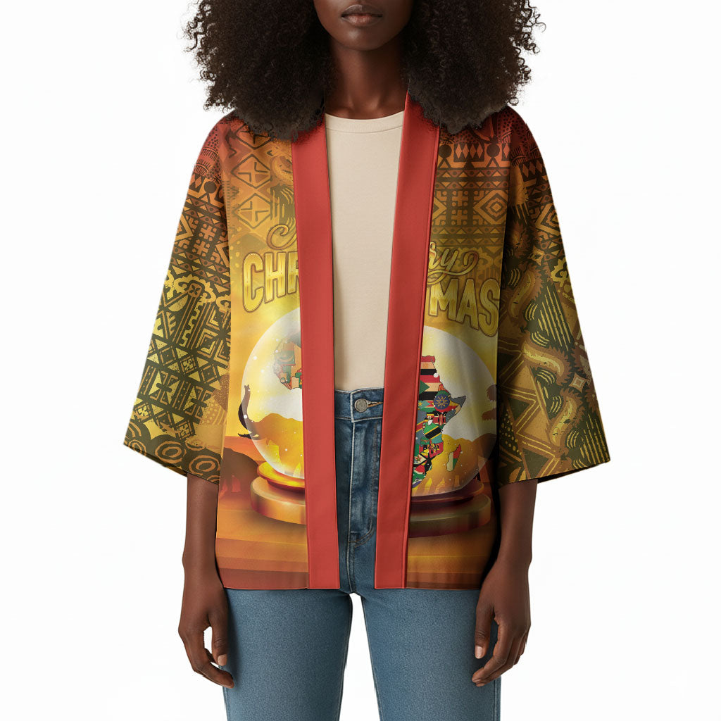 African Flags Map Christmas Kimono Afro Heritage
