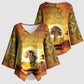 African Flags Map Christmas Kimono Sleeve Blouse Afro Heritage