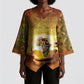 African Flags Map Christmas Kimono Sleeve Blouse Afro Heritage
