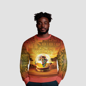 African Flags Map Christmas Ugly Christmas Sweater Afro Heritage