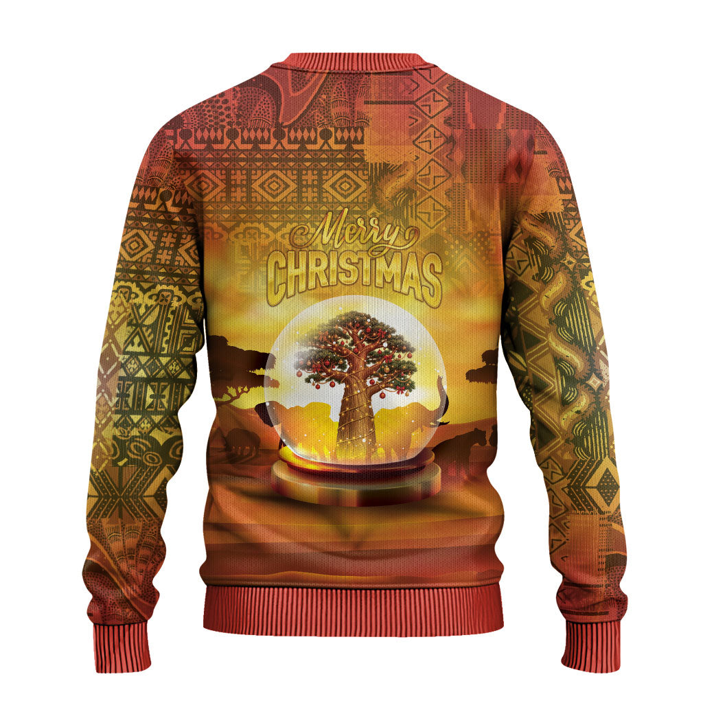 African Flags Map Christmas Ugly Christmas Sweater Afro Heritage