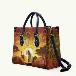 African Flags Map Christmas Leather Bag Afro Heritage