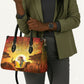 African Flags Map Christmas Leather Bag Afro Heritage