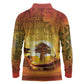 African Flags Map Christmas Long Sleeve Polo Shirt Afro Heritage