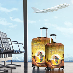 African Flags Map Christmas Luggage Cover Afro Heritage