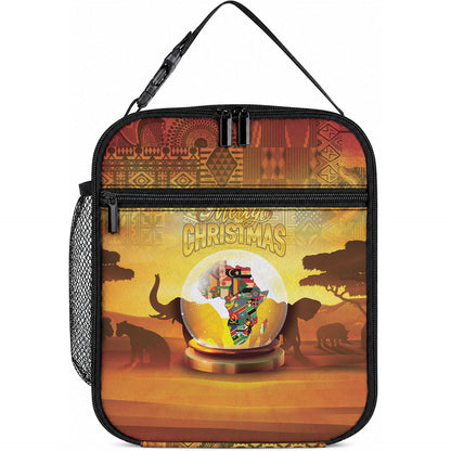 African Flags Map Christmas Lunch Bag Afro Heritage