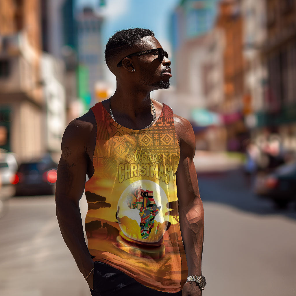 African Flags Map Christmas Men Tank Top Afro Heritage