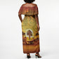 African Flags Map Christmas Off Shoulder Maxi Dress Afro Heritage