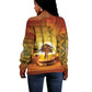African Flags Map Christmas Off Shoulder Sweater Afro Heritage