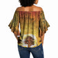 African Flags Map Christmas Off Shoulder Wrap Waist Top Afro Heritage