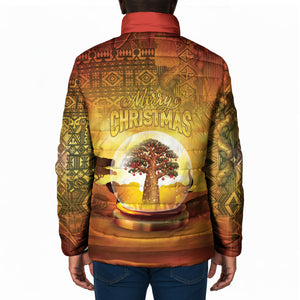 African Flags Map Christmas Padded Jacket Afro Heritage