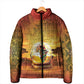 African Flags Map Christmas Padded Jacket Afro Heritage