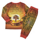 African Flags Map Christmas Pajama Set Afro Heritage