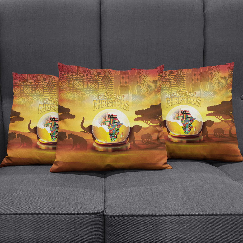 African Flags Map Christmas Pillow Cover Afro Heritage