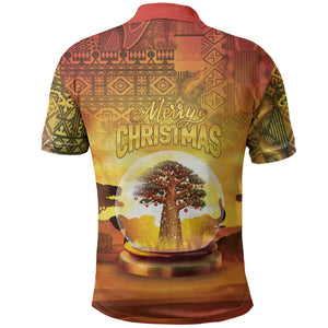African Flags Map Christmas Polo Shirt Afro Heritage