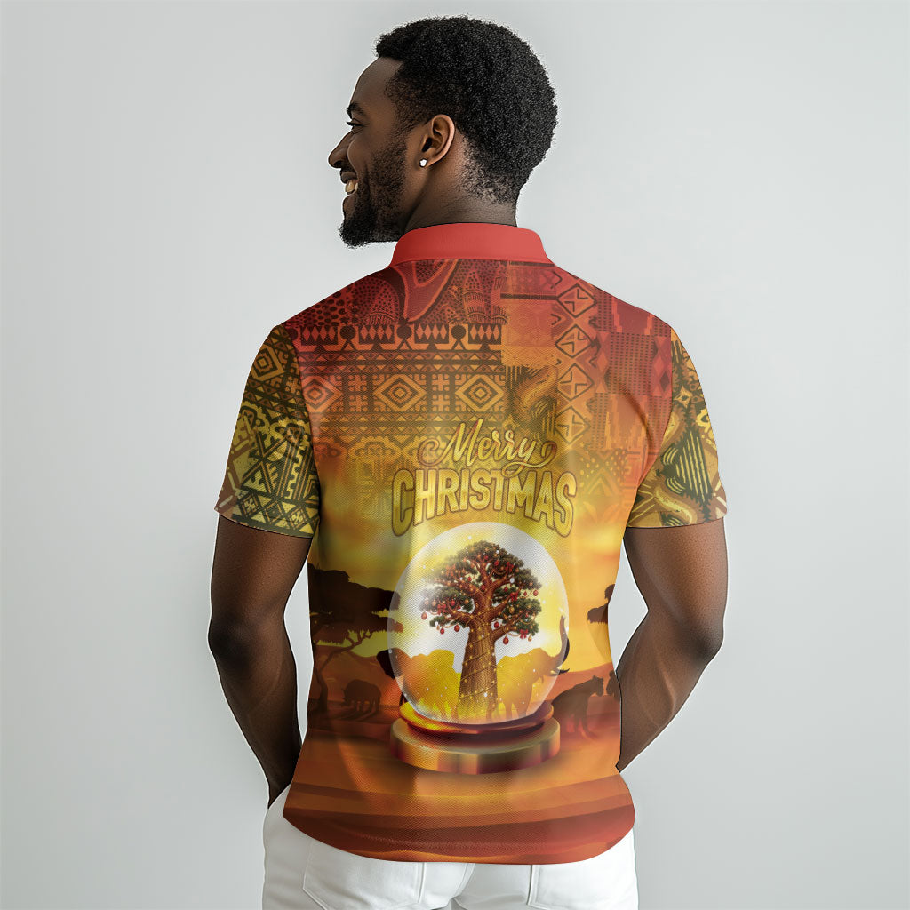 African Flags Map Christmas Polo Shirt Afro Heritage