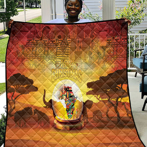 African Flags Map Christmas Quilt Afro Heritage