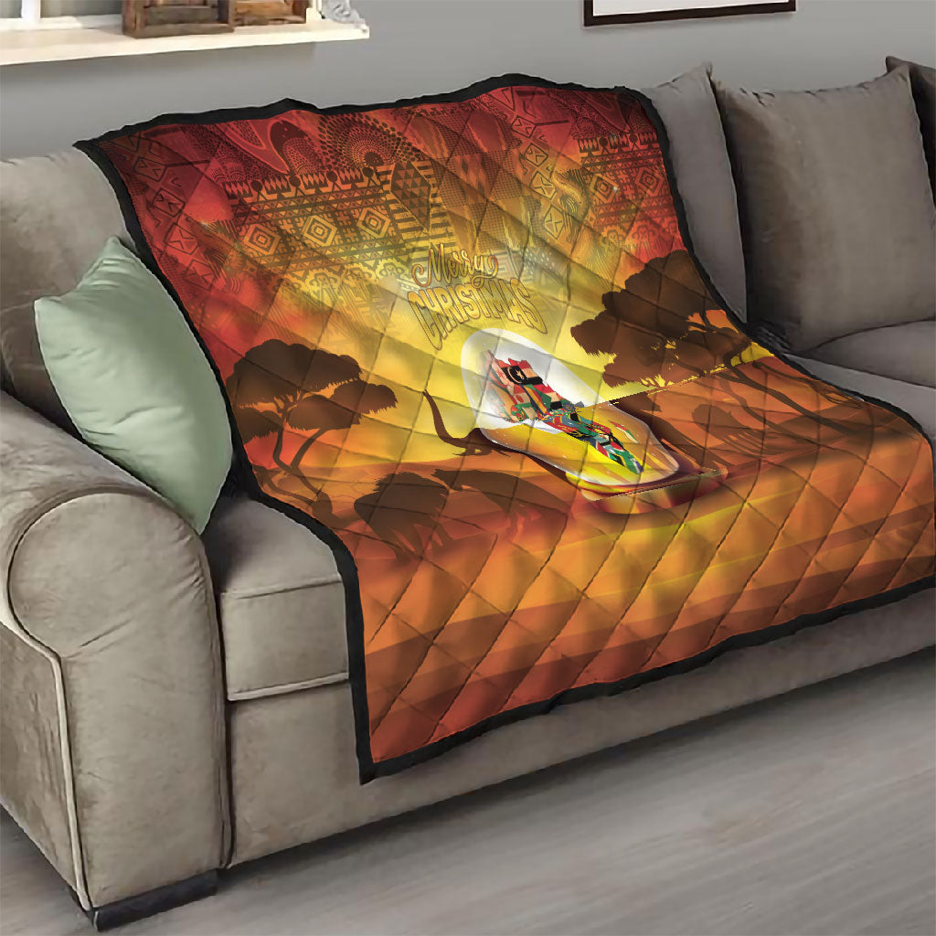African Flags Map Christmas Quilt Afro Heritage