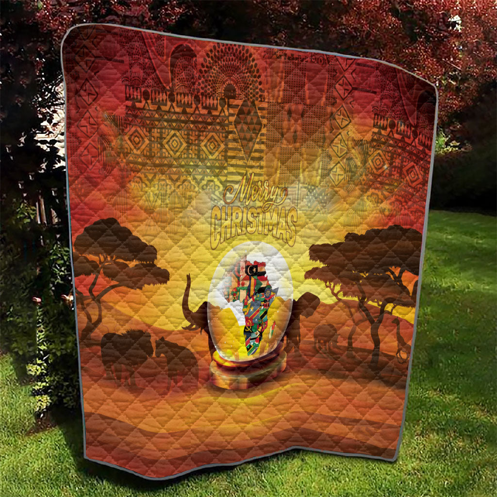 African Flags Map Christmas Quilt Afro Heritage