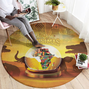 African Flags Map Christmas Round Carpet Afro Heritage