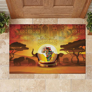 African Flags Map Christmas Rubber Doormat Afro Heritage