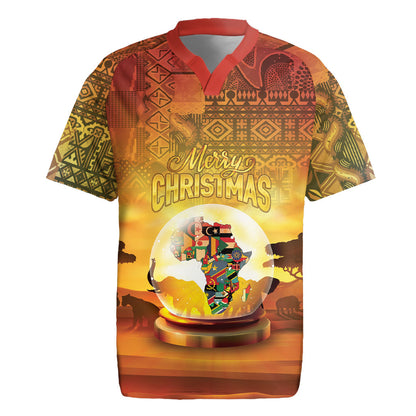 African Flags Map Christmas Rugby Jersey Afro Heritage