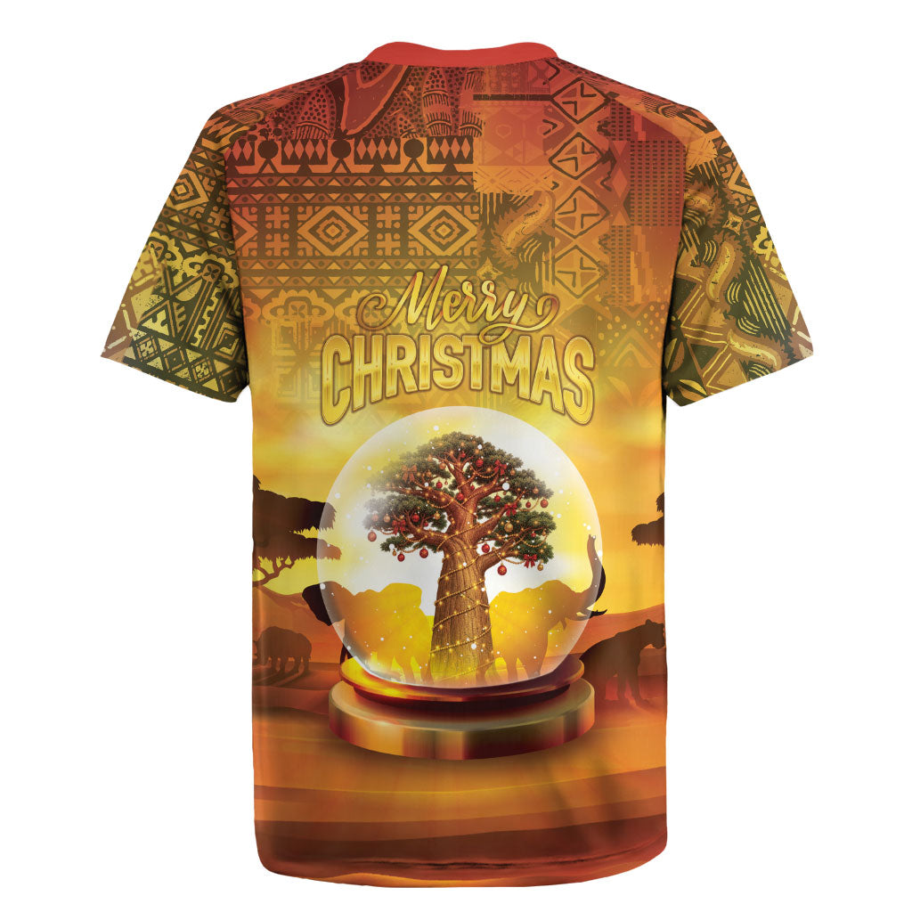 African Flags Map Christmas Rugby Jersey Afro Heritage