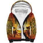 African Flags Map Christmas Sherpa Hoodie Afro Heritage